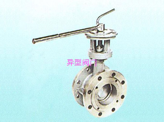 Flanged butterfly valve lever drive